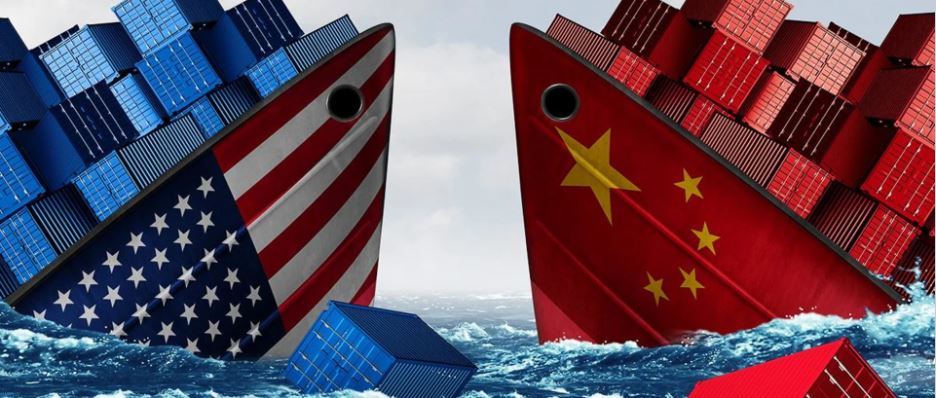 United States and Chinese Shipping Boat